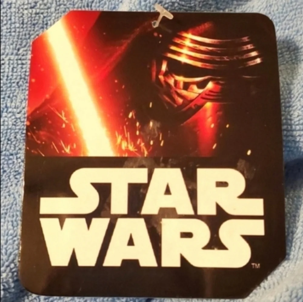 Disney Star Wars Embroidered Darth Vader Blue Bath Towel New with Tags